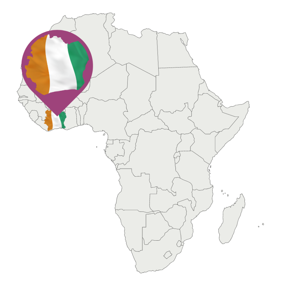 carte d'afrque cote d''ivoire